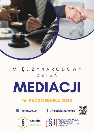 Międzynarodowy dzień mediacji - plakat
